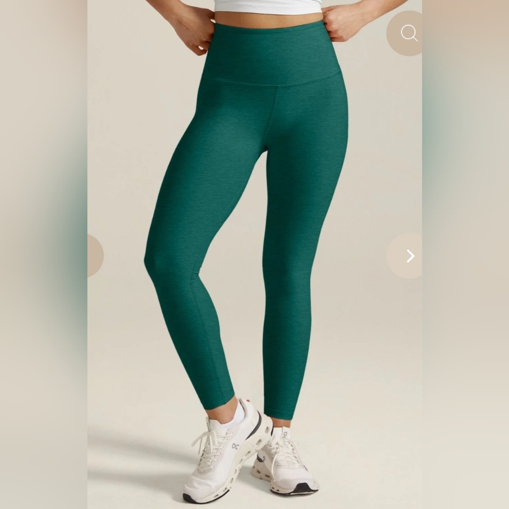 BEYOND YOGA Take Me Higher Long Leggings Lunar Teal NWOT L  SOLD OUT